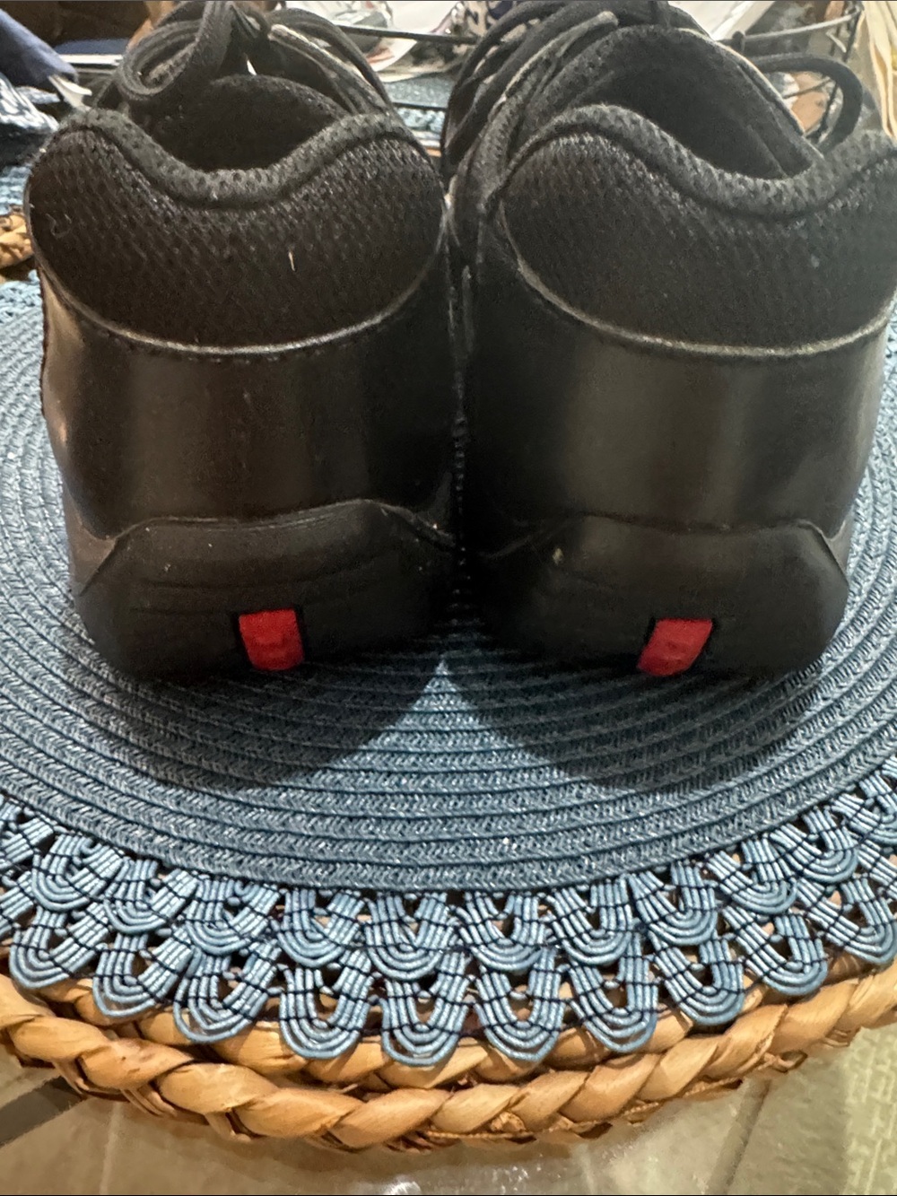 Prada Black Men's Athletic Lace-Up Sneakers with Subtle Red Insole Detail - Picture 4 of 7